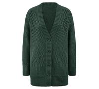 Long-Strickjacke aus Schurwolle und Kaschmir Fadenmeister Berlin türkis 40