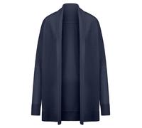 Long-Strickjacke aus Schurwolle und Kaschmir Peter Hahn blau 36