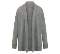 Long-Strickjacke aus Schurwolle und Kaschmir Peter Hahn grau 46