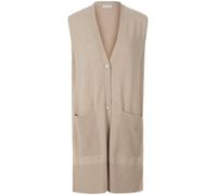 Long-Strickweste aus Schurwolle und Kaschmir Peter Hahn beige 36