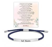 Long tiantian Let Them Armband, Remember Who the F You Are Armband, God Is In Control Armbänder, Verstellbares Geflochtenes Seil, Handgefertigtes Graviertes Armband, Inspirierender Schmuck, Geschenke