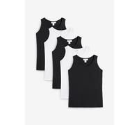 Longtop BONPRIX, Damen, Gr. 40/42 (M), schwarz, schwarz, schwarz, weiß, weiß, Jersey, Obermaterial: 100% Baumwolle, figurumspielend Po-bedeckend, Rundhals, eingefasste Kante, Tops, figurumspielende Pa