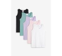 Longtop BONPRIX, Damen, Gr. 48/50 (XL), lila (hellviolett, rauchsalbei, kristallrosa, schwarz, weiß), Jersey, Obermaterial: 100% Baumwolle, unifarben, figurumspielend Po-bedeckend, Rundhals, eingefass