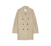 Long wool caban jacket, double breasted, lapel collar, welt pock BLUSHED CAMEL 40 BLUSHED CAMEL