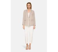 Longblazer BETTY BARCLAY "Damen mit Reverskragen", Damen, Gr. 36, beige (grau beige), Obermaterial: 96% Polyester, 4% Elasthan. Futter: 100% Polyester, lässig geschnitten normal, Blazer Longblazer (84