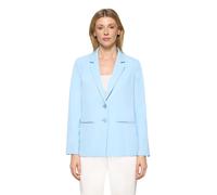 Longblazer BETTY BARCLAY "Damen mit Reverskragen", Damen, Gr. 38, powder blau, Obermaterial: 96% Polyester, 4% Elasthan. Futter: 100% Polyester, lässig geschnitten normal, Blazer Longblazer (63000519-