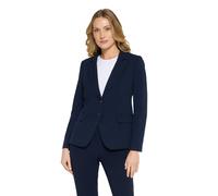 Longblazer BETTY & CO "Damen mit Taschen", Damen, Gr. 40, blau (dunkelblau), Obermaterial: 59% Polyester, 37% Viskose, 4% Elasthan; Futter: 100% Polyester, tailliert normal, Blazer Longblazer, Druckfu