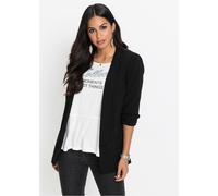 Longblazer BONPRIX, Damen, Gr. 42, schwarz, Obermaterial: 96% Polyester, 4% Elasthan. Futter: 100% Polyester, festlich, tailliert Po-bedeckend, Blazer Longblazer, Longblazer (70296034-42) schwarz