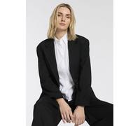 Longblazer BOSS ORANGE "Jalara Premium Damenmode", Damen, Gr. 36, schwarz 001, Twill, Obermaterial: 63% Polyester, 34% Viskose, 3% Elasthan, unifarben, tailliert hüftbedeckend, Blazer Longblazer (5393