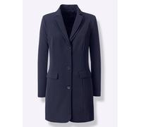 Longblazer HEINE "Longblazer", Damen, Gr. 38, blau (marine), 95% Polyester, 5% Elasthan, Blazer Longblazer (44640001-38) marine