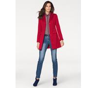 Longblazer HEINE "Longblazer", Damen, Gr. 38, rot, 64% Polyester, 34% Viskose, 2% Elasthan, Futter:100% Polyester, Blazer Longblazer (94236544-38) rot