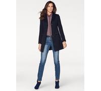 Longblazer HEINE "Longblazer", Damen, Gr. 48, blau (marine), 64% Polyester, 34% Viskose, 2% Elasthan, Futter:100% Polyester, Blazer Longblazer (46720838-48) marine