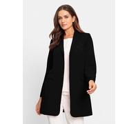 Longblazer HEINE "Longblazer", Damen, Gr. 50, schwarz, 95% Polyester, 5% Elasthan, Blazer Longblazer (22906818-50) schwarz