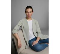 Longblazer LAURA SCOTT, Damen, Gr. 42, grün (mint, eco), Jersey, Obermaterial: 95% Polyester, 5% Elasthan, figurbetont, tiefer V-Ausschnitt, Blazer Longblazer, mit Reißverschlüssen, Topseller (3010072