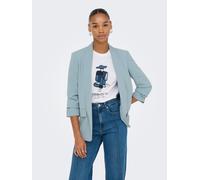 Longblazer ONLY "ONLEVI LIFE 3/4 LOOSE BLAZER CC TLR", Damen, Gr. 34, blau (arona), Obermaterial: 95% Polyester, 5% Elasthan, unifarben, loose fit, Blazer Longblazer (62988122-34) arona