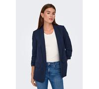 Longblazer ONLY "ONLEVI LIFE 3/4 LOOSE BLAZER CC TLR", Damen, Gr. 34, blau (naval academy), Obermaterial: 95% Polyester, 5% Elasthan, unifarben, loose fit, Blazer Longblazer (33831248-34) naval academ