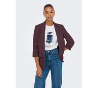 Longblazer ONLY "ONLEVI LIFE 3/4 LOOSE BLAZER CC TLR", Damen, Gr. 34, winetasting, Obermaterial: 95% Polyester, 5% Elasthan, unifarben, loose fit, Blazer Longblazer (59577824-34) winetasting