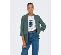 Longblazer ONLY "ONLEVI LIFE 3/4 LOOSE BLAZER CC TLR", Damen, Gr. 38, grün (balsam grün), Obermaterial: 95% Polyester, 5% Elasthan, unifarben, loose fit, Blazer Longblazer (45394910-38) balsam grün
