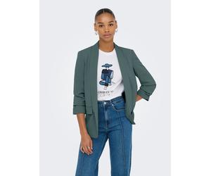 Longblazer ONLY "ONLEVI LIFE 3/4 LOOSE BLAZER CC TLR", Damen, Gr. 40, grün (balsam grün), Obermaterial: 95% Polyester, 5% Elasthan, unifarben, loose fit, Blazer Longblazer (45394910-40) balsam grün