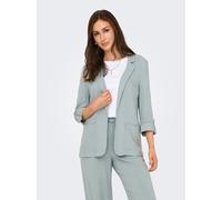 Longblazer ONLY "ONLSIESTA 3/4 OPEN LIN BL BLAZE TLR NOOS", Damen, Gr. 34, grün (abyss), Web, Obermaterial: 80% Viskose, 20% Leinen, unifarben, loose fit hüftbedeckend, V-Ausschnitt, Blazer Longblazer
