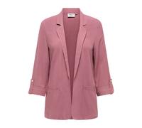 Longblazer ONLY "ONLSIESTA 3/4 OPEN LIN BL BLAZE TLR NOOS", Damen, Gr. 40, rose braun, Web, Obermaterial: 80% Viskose, 20% Leinen, unifarben, loose fit hüftbedeckend, V-Ausschnitt, Blazer Longblazer (
