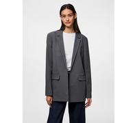 Longblazer PIECES "PCBOSELLA LS LOOSE BLAZER NOOS" Gr. XL (42), grau (magnet) Damen Blazer in leichter Oversize Form (81942241-XL)
