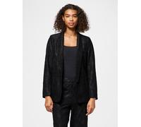 Longblazer PIECES "PCBOSULLA LACE BLAZER", Damen, Gr. M, schwarz, Web, Obermaterial: 100% Polyester, unifarben, Blazer Longblazer, aus Spitze (12618164-M)