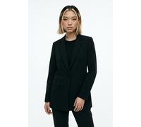 Pieces Blazer PCBOZZY LS Detail – schwarz mit Leo-Print – Regular Fit – Gr. S
