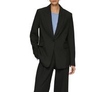 Longblazer S.OLIVER BLACK LABEL, Damen, Gr. 36, schwarz, Web, Obermaterial: 47% Polyester, 47% Viskose, 6% Elasthan. Futter: 100% Polyester, unifarben, regular fit hüftbedeckend, mit Knöpfen, Blazer L