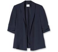 Longblazer SHEEGO "Longblazer", Damen, Gr. 52, blau (tiefblau), 100% Polyester, Blazer Longblazer (90859943-52) tiefblau