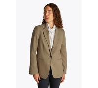 Longblazer TOMMY HILFIGER "SMD CORE REGULAR SB BLAZER", Damen, Gr. 38, braun (tundra braun), Web, Obermaterial: 66% Polyester, 32% Viskose, 2% Elasthan, unifarben, regular fit hüftbedeckend, eingesetz