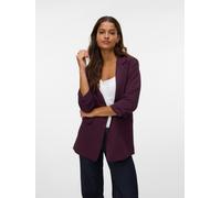 Longblazer VERO MODA "VMFRIDA LS REGULAR BLAZER NOOS", Damen, Gr. 34, rot (winetasting), Web, Obermaterial: 63% Polyester, 36% Viskose, 1% Elasthan, unifarben, regular fit Po-bedeckend, gerader Abschl