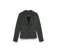 Longblazer VERO MODA "VMJULIA LS GLITTER BLAZER JRS NOOS", Damen, Gr. 36, grün (schwarz detail:silber lurex), Web, Obermaterial: 59% Polyester, 26% Baumwolle, 15% metallisierte Fasern, unifarben, regu