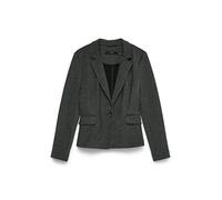 Longblazer VERO MODA "VMJULIA LS GLITTER BLAZER JRS NOOS", Damen, Gr. 40, grün (schwarz detail:silber lurex), Web, Obermaterial: 59% Polyester, 26% Baumwolle, 15% metallisierte Fasern, unifarben, regu