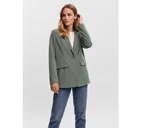 Longblazer VERO MODA "VMZELDA LS LOOSE BLAZER NOOS", Damen, Gr. 40, grün (laurel wreath), Web, Obermaterial: 78% Polyester, 18% Viskose, 4% Elasthan, unifarben, loose fit Po-bedeckend, tiefer V-Aussch