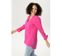 Longbluse ANISTON SELECTED, Damen, Gr. 38, pink, Web, Obermaterial: 100% Viskose, unifarben, Basic, lässig geschnitten lang, V-Ausschnitt, lange Manschette, Blusen Longbluse, mit extra-langen Manschet