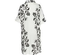 Longbluse beige-schwarz bedruckt 40