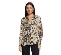 Longbluse BETTY BARCLAY "Damen Longbluse langarm", Damen, Gr. 44, beige (beige, taupe), Obermaterial: 100% Viskose., figurumspielend normal, V-Ausschnitt, Blusen (22131302-44) beige, taupe