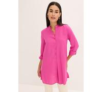 Longbluse BONPRIX, Damen, Gr. 36, fuchsia, Web, Obermaterial: 100% Viskose, festlich, gerade, Blusen Longbluse, gerade Passform, mit langem Arm, aus Viskose, mit Stehkragen (75757002-36) fuchsia