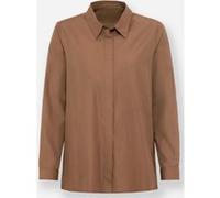 Longbluse HEINE, Damen, Gr. 38, braun, 50% Baumwolle, 50% Polyester, unifarben, Blusen Longbluse (68205204-38) braun