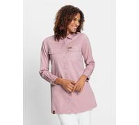 Sheego Jeansbluse mit Druckknopfleiste 52 mauve