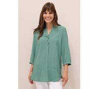 Longbluse CECIL, Damen, Gr. L (42), grün (jewel grün), Stoff, 84% Modal, 16% Polyester, unifarben, normal lang, V-Ausschnitt, Bündchen, Blusen Longbluse, mit 3/4 Ärmeln (77213935-L) jewel grün