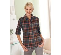 Longbluse CLASSIC BASICS, Damen, Gr. 38, rosa (kupferfarben, kariert), 100% Baumwolle, gemustert, kariert, Blusen Longbluse (96399303-38) kupferfarben, kariert