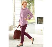 Longbluse CLASSIC BASICS, Damen, Gr. 44, lila (mauve), 82% Polyester, 15% Polyamid, 3% Elasthan, unifarben, Blusen Longbluse (22573655-44) mauve