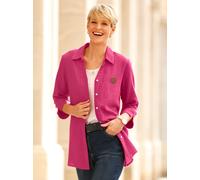 Longbluse CLASSIC BASICS, Damen, Gr. 46, pink (magenta), 100% Baumwolle, unifarben, Blusen Longbluse (17566643-46) magenta