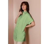 Longbluse CREATION L PREMIUM, Damen, Gr. 42, grün (reseda), 100% Lyocell, unifarben, Blusen Longbluse (48997808-42) reseda