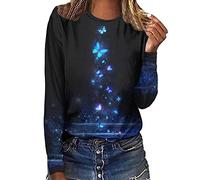 Longbluse Damen Langarmshirt Damen Oberteile Baseball Longshirt Casual Lose Farbblock Pullover Blusen Tuniken Shirt