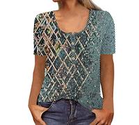 Longbluse Damen Shirt V-Ausschnitt Blusenshirt Ruffles Kurzarm Bluse Tunika Übergröße Elegant Oberteile Locker Lässig Tops Tshirts Damenblusen Kurzarm Elegant Sporttop Sommer Kleidung für Damen