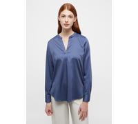 Longbluse ETERNA "LOOSE FIT", Damen, Gr. 36, blau (indigo), 95% Baumwolle, 5% Elasthan, Blusen Longbluse, EASY IRON (bügelleicht) (22970944-36) indigo
