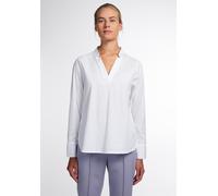 Longbluse ETERNA "LOOSE FIT", Damen, Gr. 48, weiß, 79% Baumwolle, 3% Elasthan, 18% Polyamid, normal, Blusen Longbluse, EASY IRON (bügelleicht) (72288900-48)